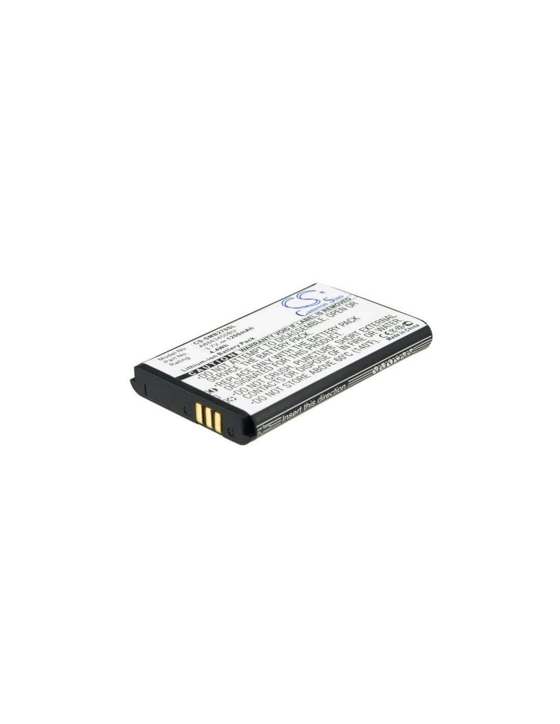 Battery for Samsung GT-B2700, B2700 3.7V, 1200mAh - 4.44Wh