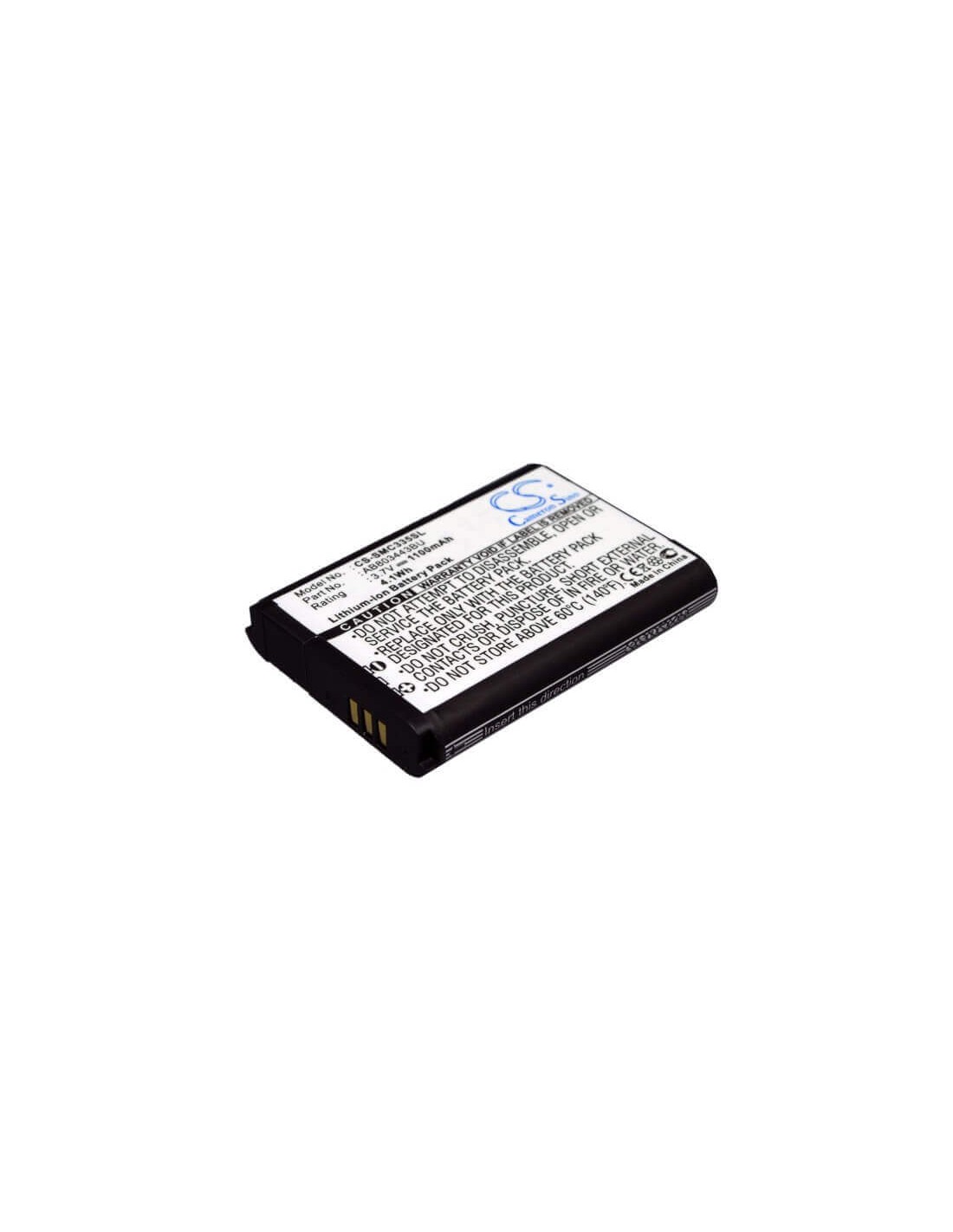 Battery for Samsung GT-C3350, Xcover C3350, Solid Xcover 3.7V, 1100mAh - 4.07Wh