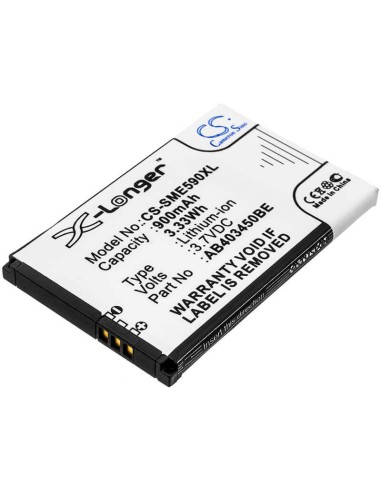 Battery for Samsung SGH-E590, SGH-E598, SGH-E790 3.7V, 900mAh - 3.33Wh