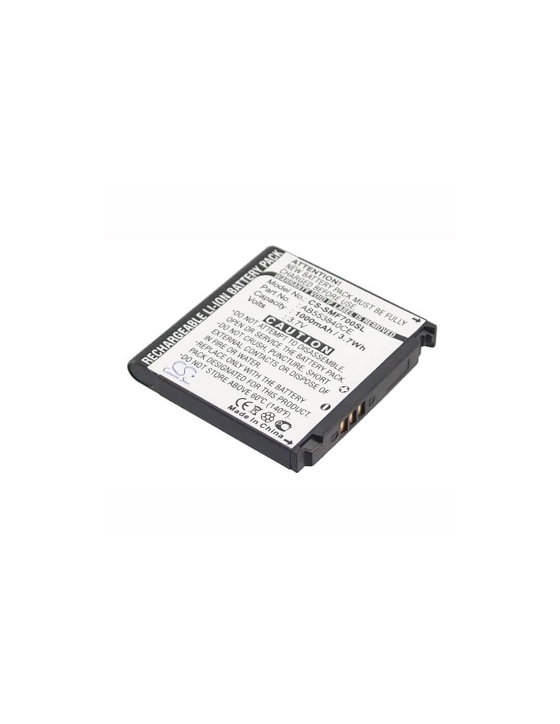 Battery for Samsung SGH-F700, SGH-F708, SGH-M8800 PIXON 3.7V, 1000mAh - 3.70Wh