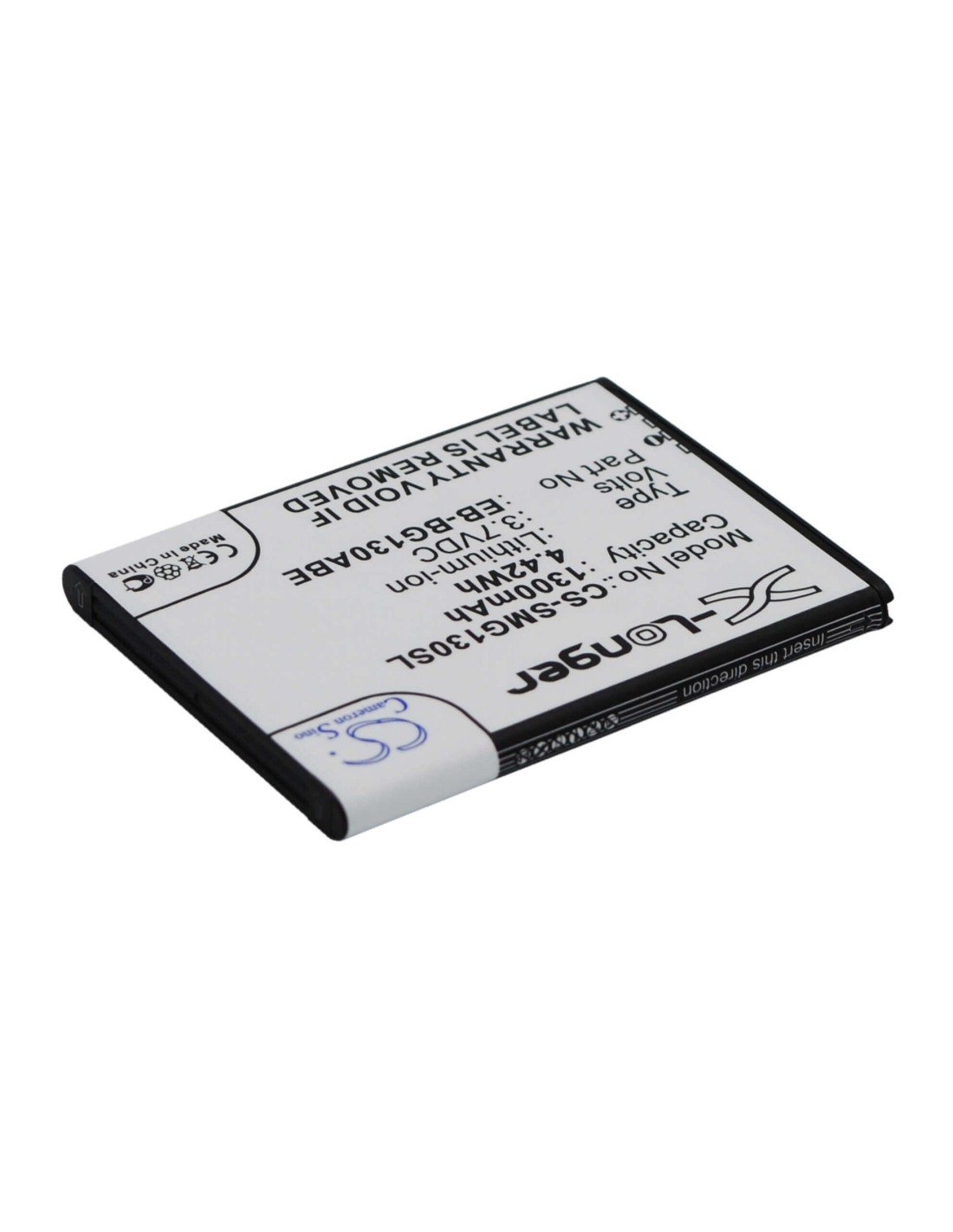 Battery for Samsung SM-G130, SM-G130E, SM-G130H 3.7V, 1300mAh - 4.81Wh
