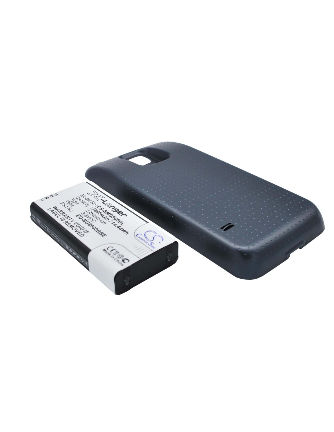 Battery for Samsung Galaxy S5 Mini, SM-G800A, SM-G800F, black cover 3.8V, 3800mAh - 14.44Wh