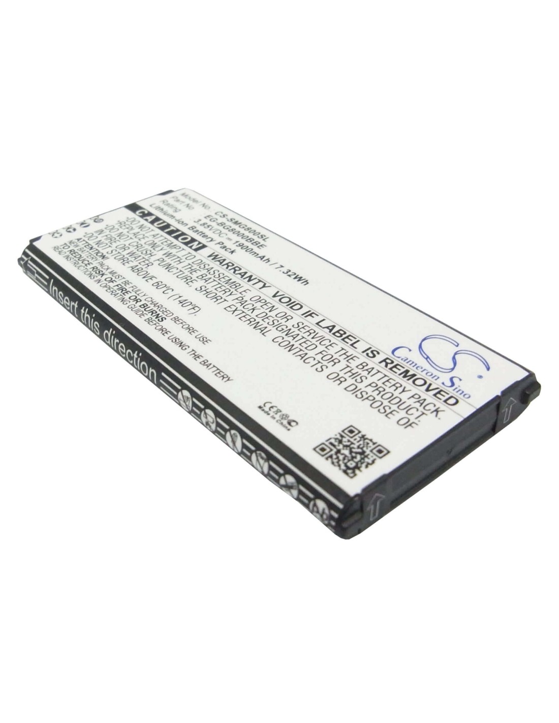 Battery for Samsung Galaxy S5 Mini, SM-G800F, SM-G800Y 3.85V, 1900mAh - 7.32Wh
