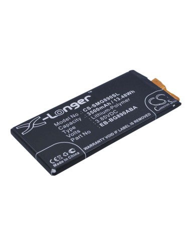 Battery for Samsung Galaxy S6 Active, Galaxy S6 Active LTE-A, SM-G890 3.85V, 3500mAh - 13.48Wh