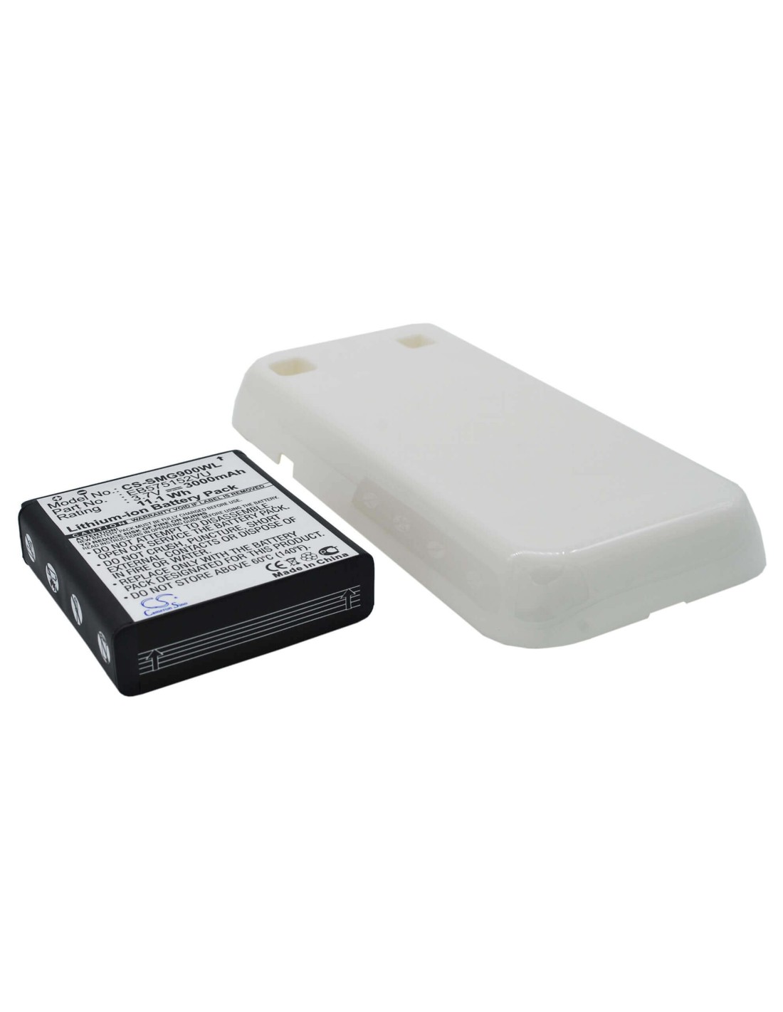 Battery for Samsung GT-i9000, Galaxy S, GT-i9008 3.7V, 3000mAh - 11.10Wh