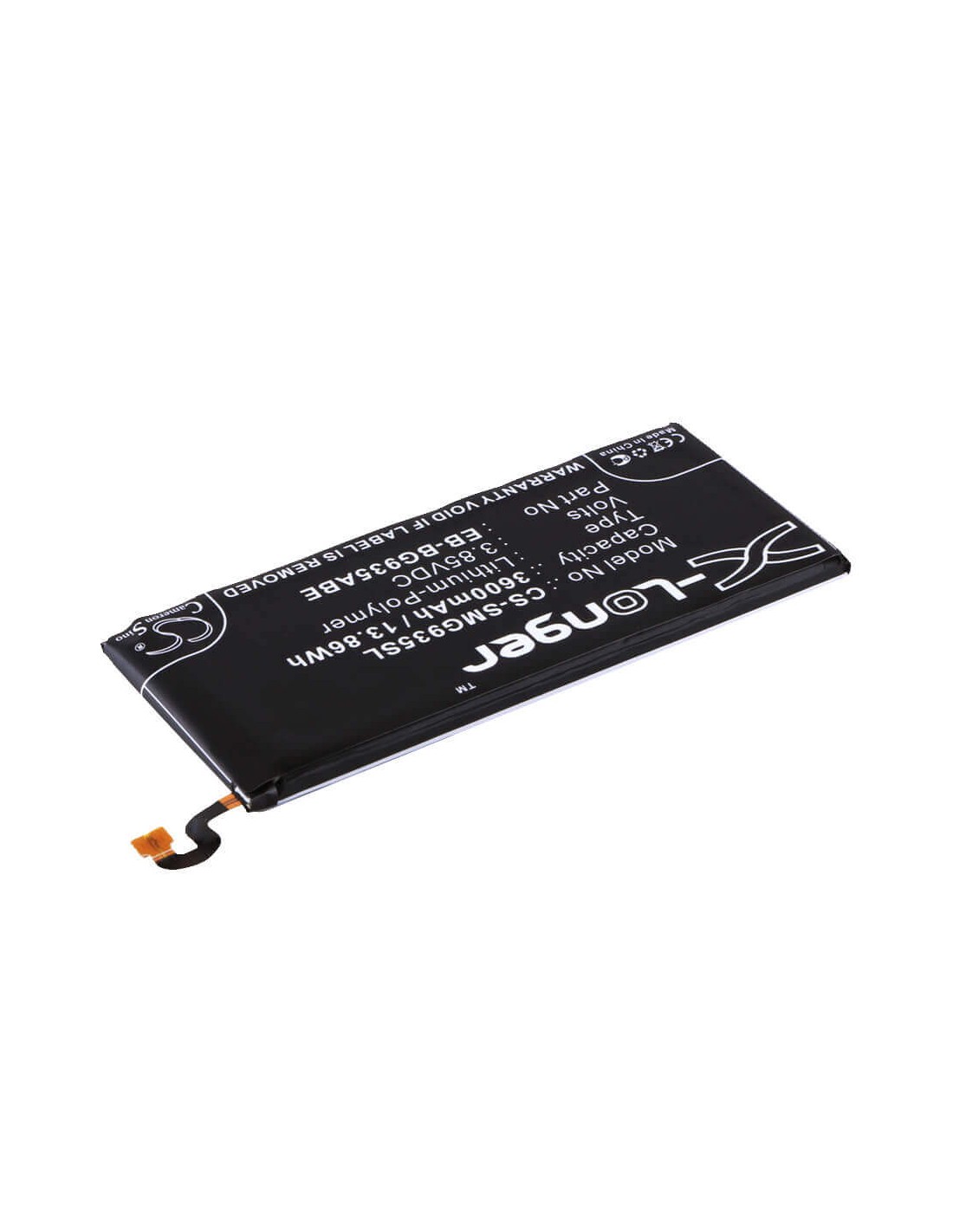Battery for Samsung Galaxy S7 Edge, SM-G935A, SM-G935F 3.85V, 3600mAh - 13.86Wh