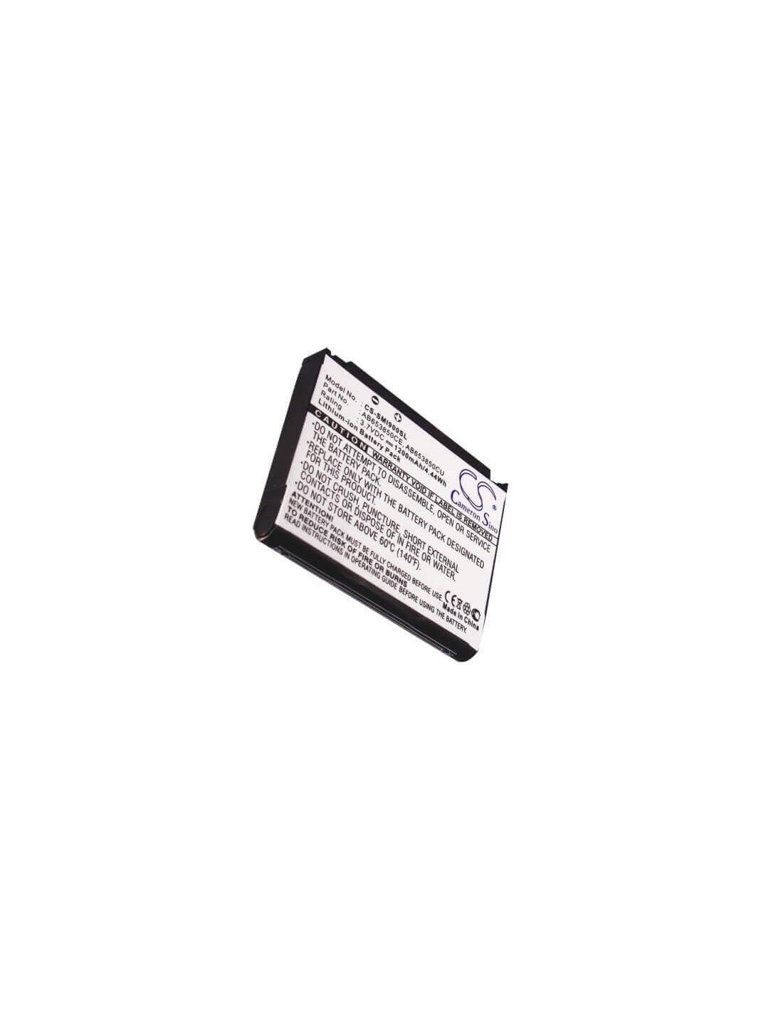 Battery for Samsung SGH-i900, SGH-i900v, SGH-i908 3.7V, 1200mAh - 4.44Wh
