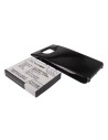 Battery for Samsung Galaxy S II, Galaxy S2, GT-I9100, black back cover 3.7V, 2600mAh - 9.62Wh