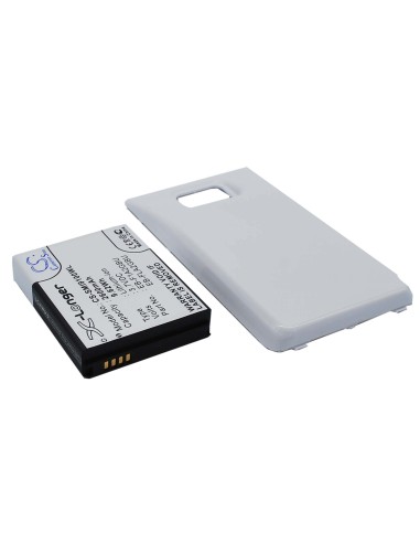 Battery for Samsung Galaxy S II, Galaxy S2, GT-I9100, white back cover 3.7V, 2600mAh - 9.62Wh