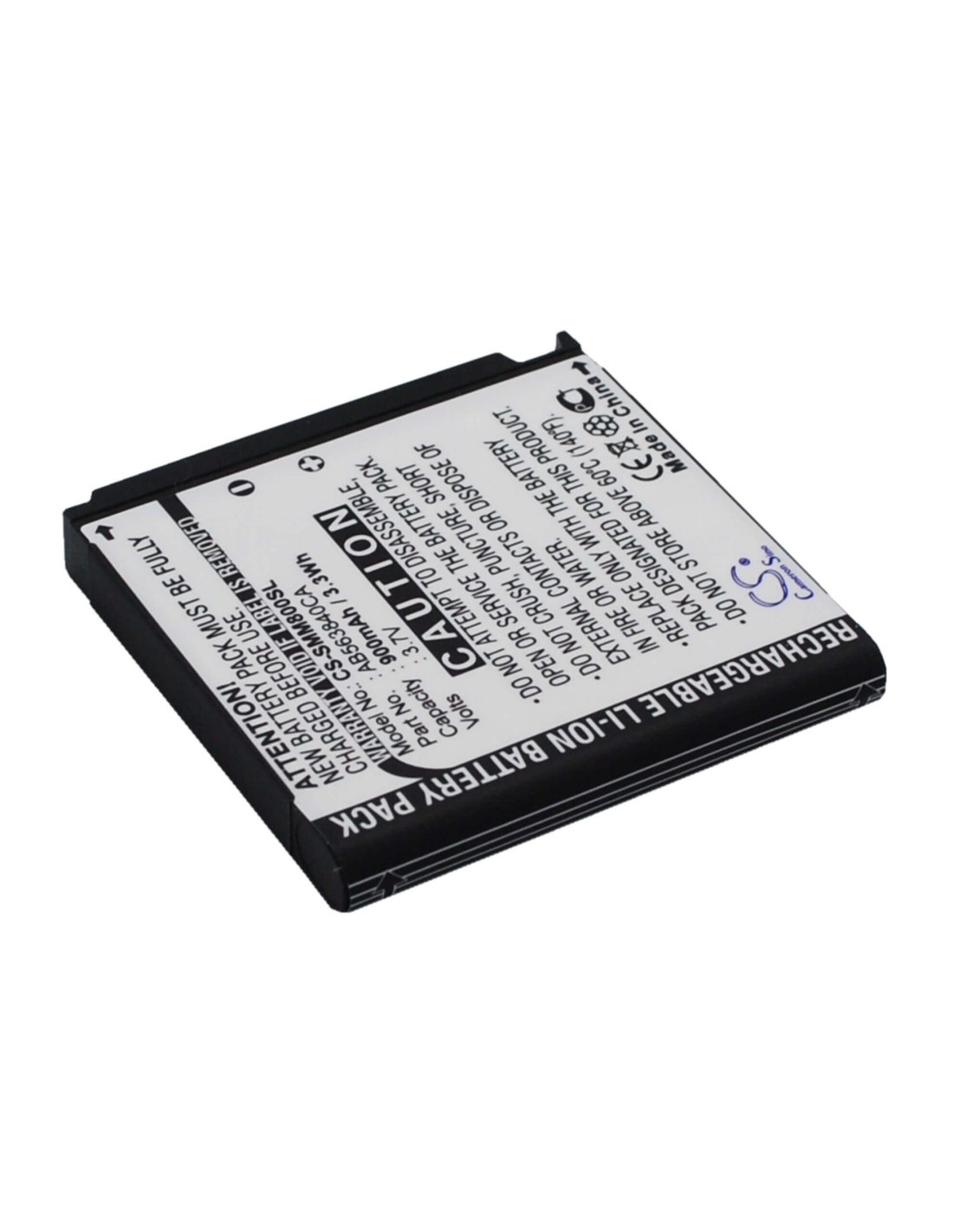 Battery for Samsung Instinct M800, SPH-M800, SGH-T929 3.7V, 900mAh - 3.33Wh