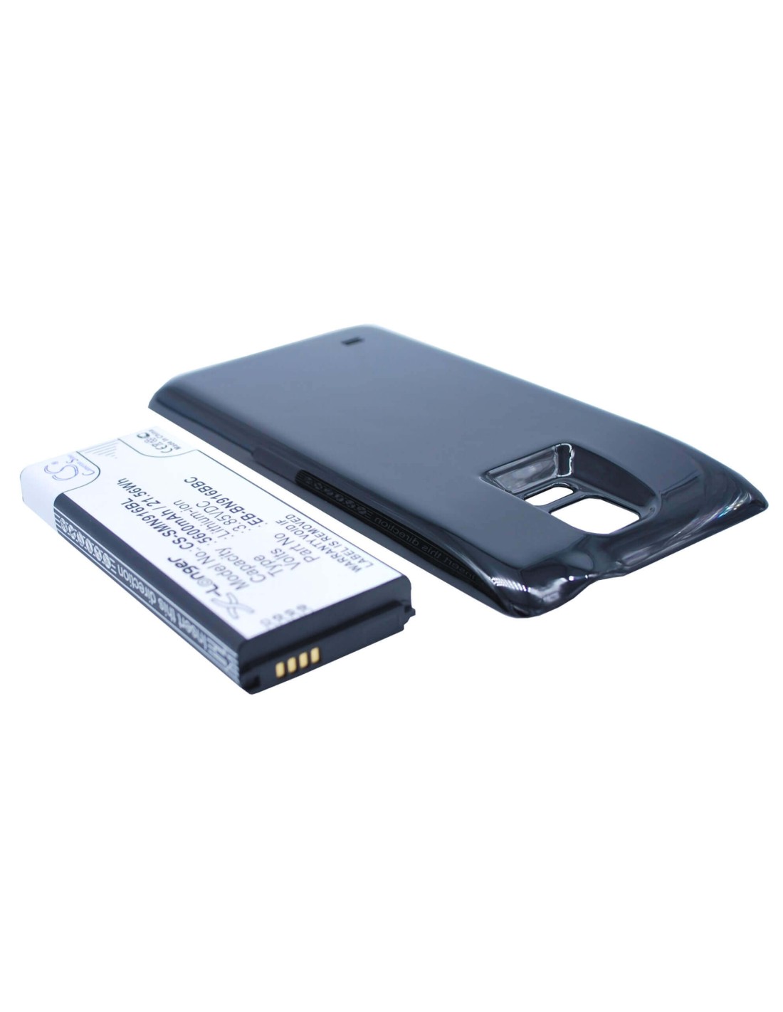 Battery for Samsung Galaxy Note 4, SM-N910F, SM-N9109W with black back cover 3.85V, 5600mAh - 21.56Wh