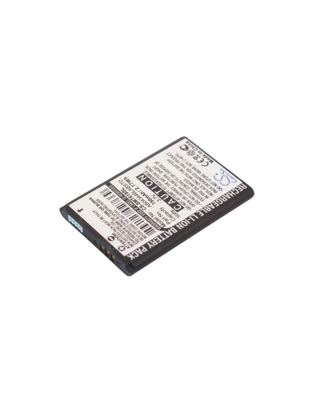 Battery for Samsung SGH-T109, SGH-M220, SGH-A227 3.7V, 750mAh - 2.78Wh