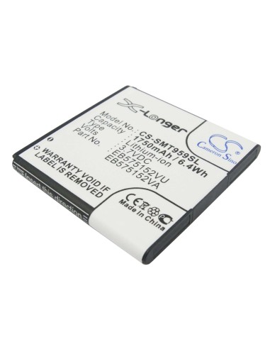 Battery for Samsung Galaxy SL, Omnia Pro 4, GT-I9010 3.7V, 1750mAh - 6.48Wh