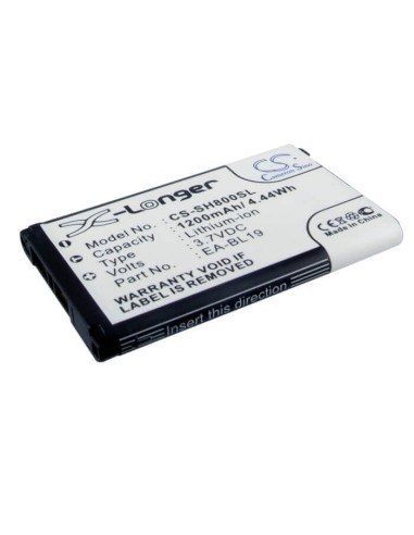 Battery for Sharp SH800M, SH800, N49A 3.7V, 1200mAh - 4.44Wh