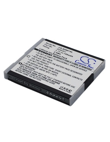Battery for Sharp SH901iS, SH05, SH902i 3.7V, 720mAh - 2.66Wh