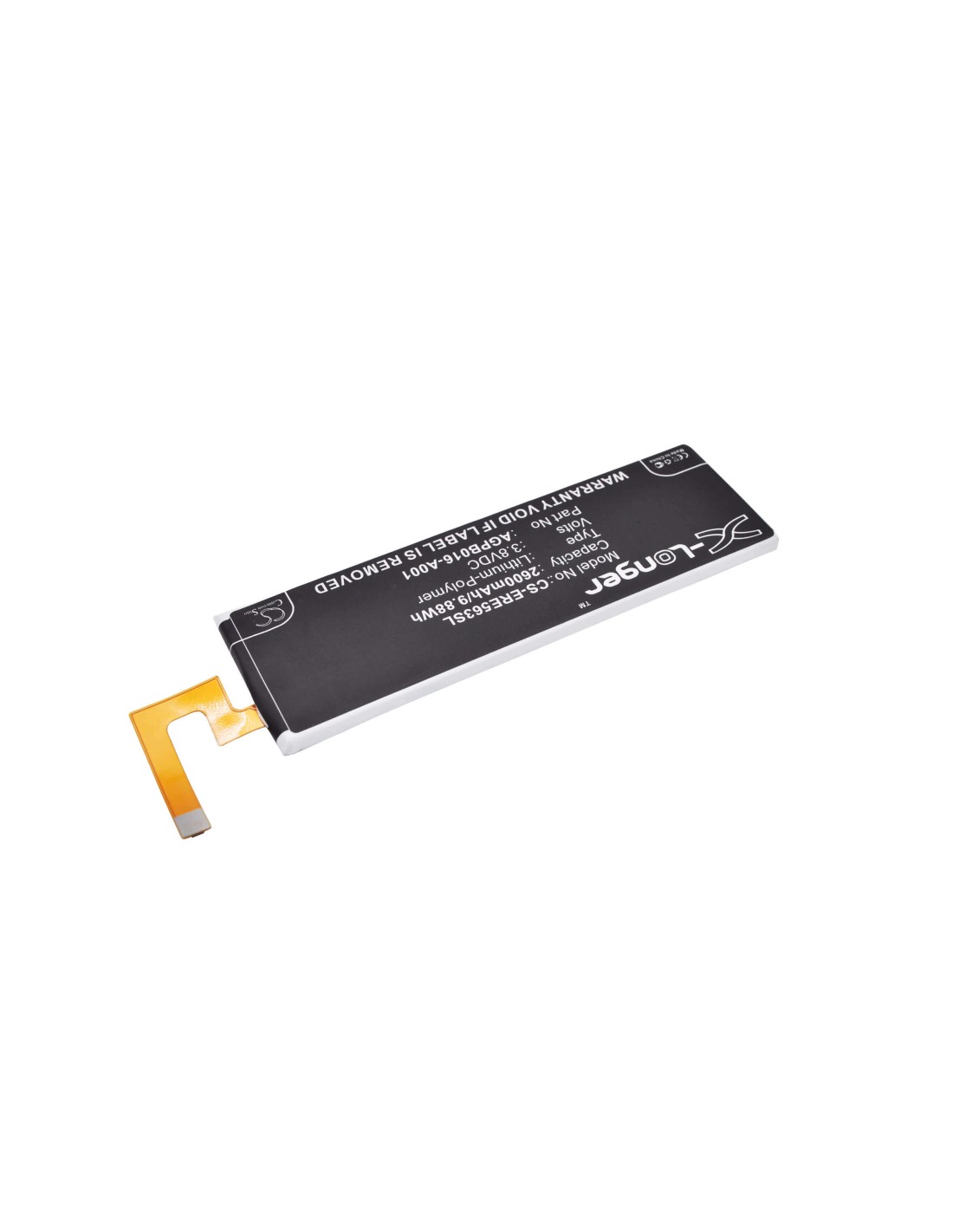 Battery for Sony Ericsson Xperia M5, Xperia M5 dual, E5633 3.8V, 2600mAh - 9.88Wh