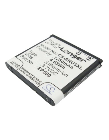 Battery for Sony Ericsson U5, U5i Vivaz, U5i Cosmic 3.7V, 1250mAh - 4.63Wh