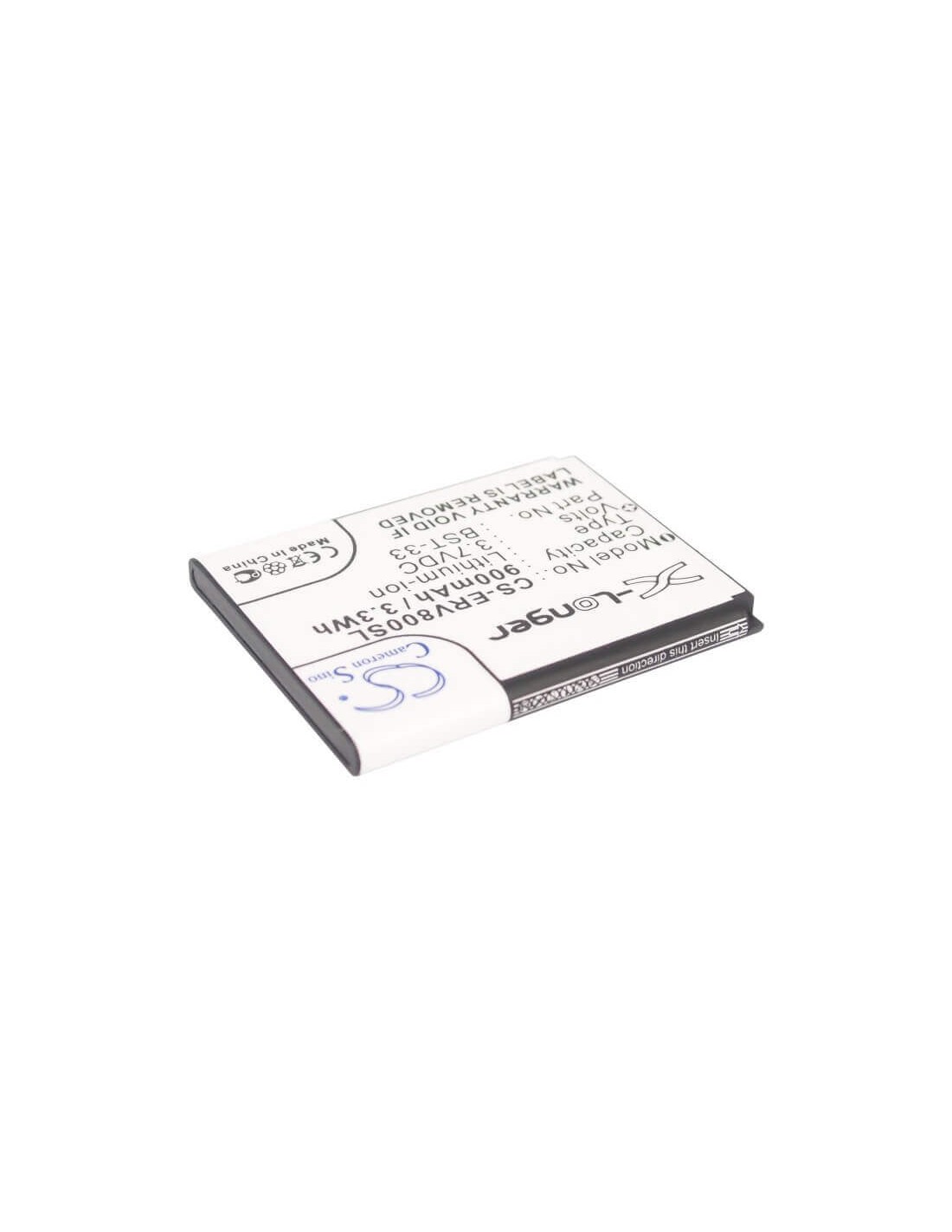 Battery for Sony Ericsson Z800, V800i, V800 3.7V, 900mAh - 3.33Wh
