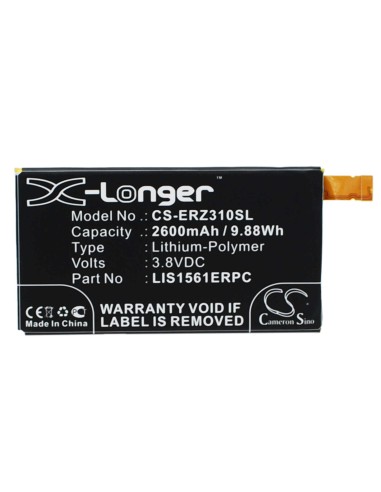 Battery for Sony Ericsson Xperia Z3 Mini, Xperia Z3 Compact, D5803 3.8V, 2600mAh - 9.88Wh