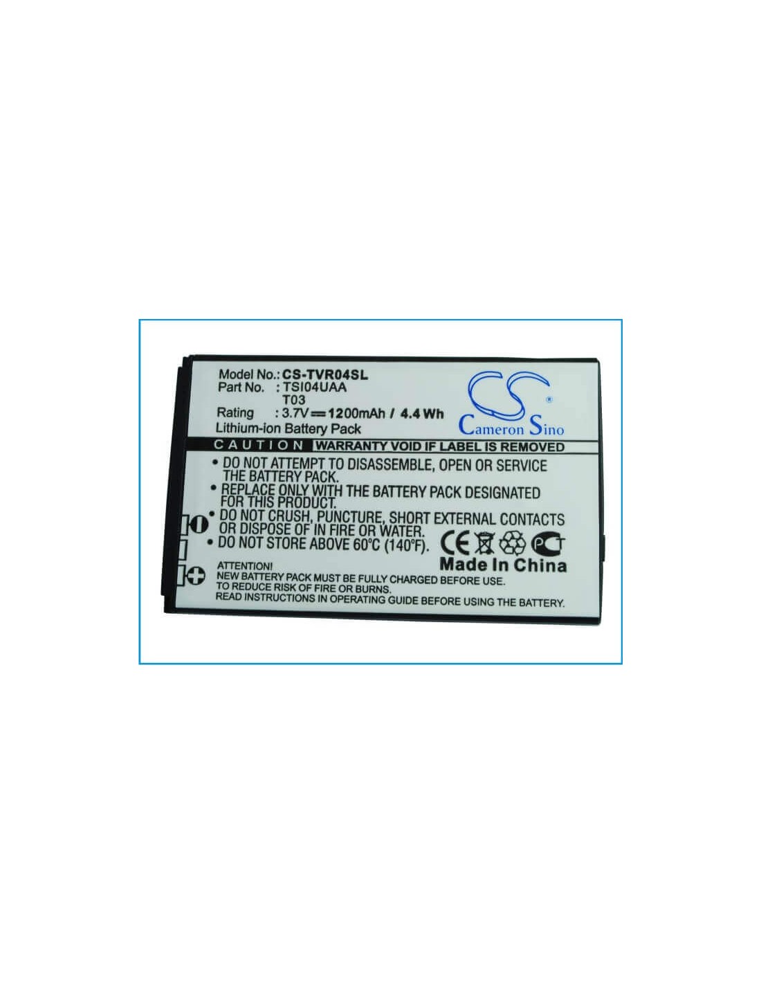 Battery for Toshiba Regza IS04, T-01C 3.7V, 1200mAh - 4.44Wh