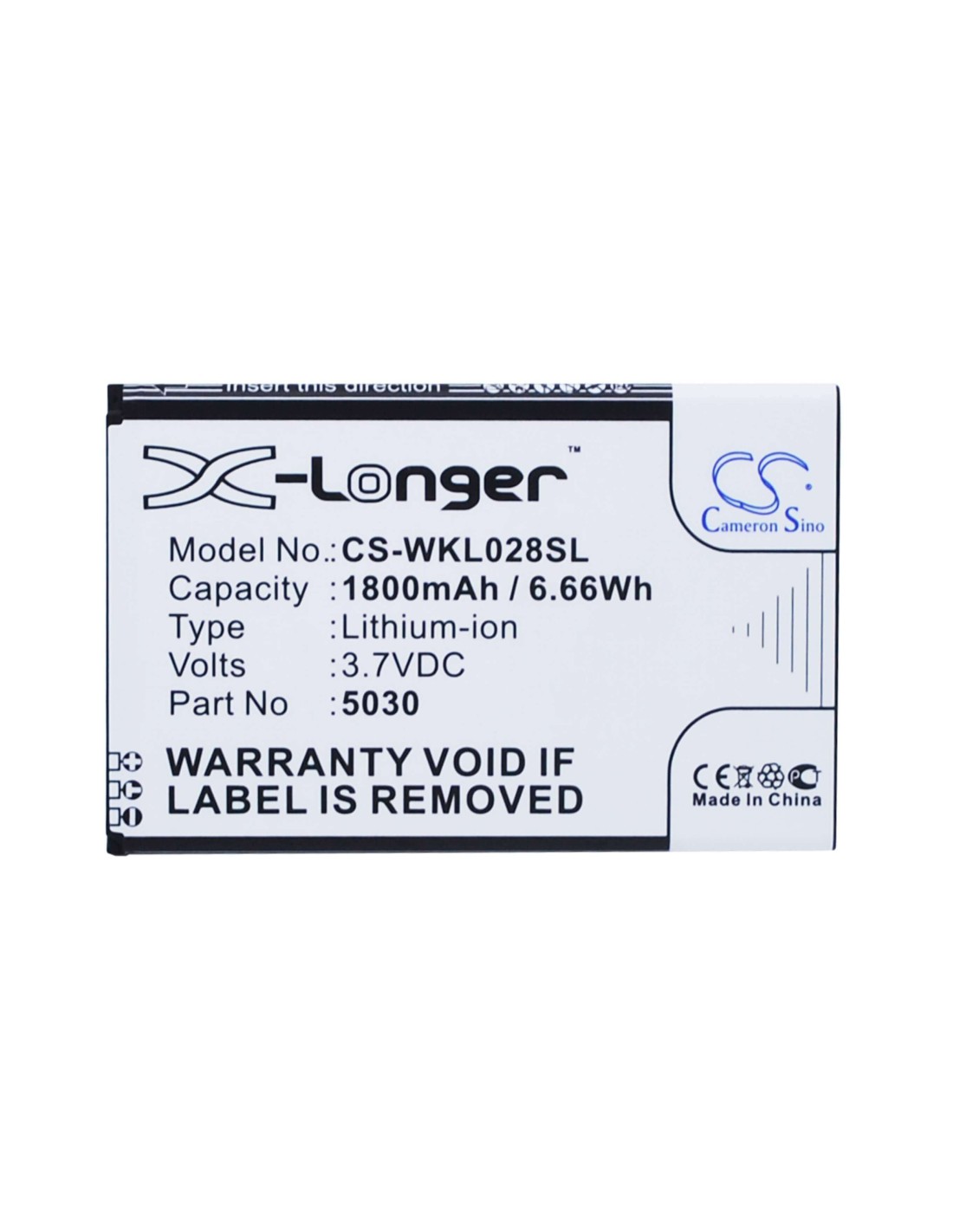 Battery for Wiko LENNY 2 3.7V, 1800mAh - 6.66Wh