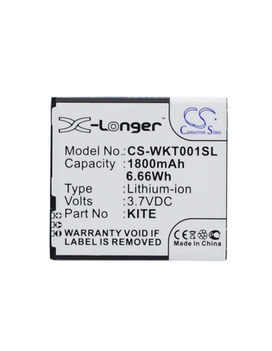Battery for Wiko KITE 3.7V, 1800mAh - 6.66Wh