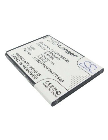 Battery for ZTE Vital, UX990, Smile Q 3.8V, 2500mAh - 9.50Wh