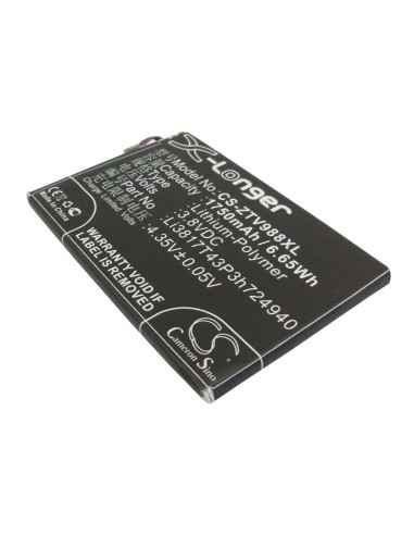 Battery for ZTE Grand S, Grand S LTE, Z753 3.8V, 1750mAh 6.65Wh - 6.65Wh
