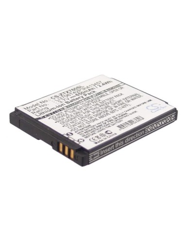 Battery for ZTE X760, X761, Vegas 3.7V, 650mAh - 2.41Wh