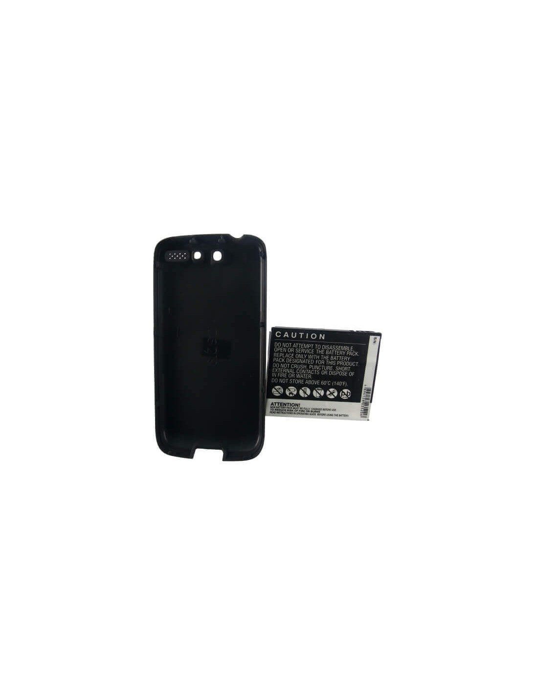 Battery for Google G7 extended with black back cover 3.7V, 2400mAh - 8.88Wh