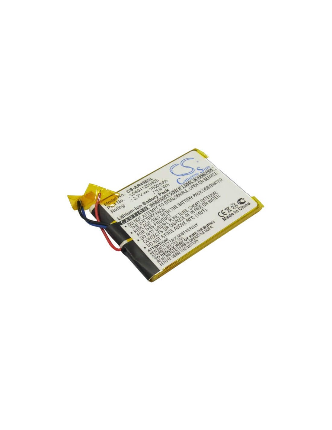 Battery for Archos 43 Internet Tablet, A43it, A43it 8gb 3.7V, 1600mAh - 5.92Wh