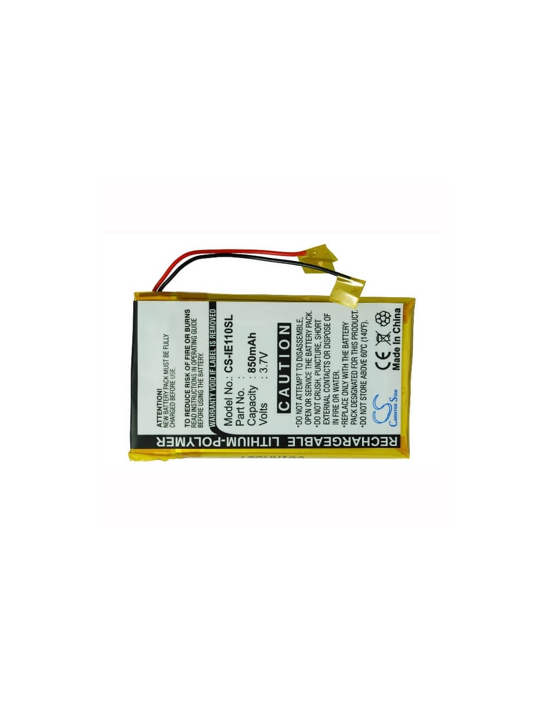Battery for Iriver E100, Rei-e100 (b) 3.7V, 850mAh - 3.15Wh