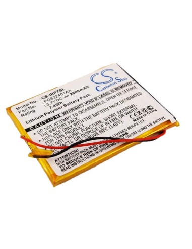 Battery for Iriver P7, 1p0716sil 16gb, 1p0708sil 8gb 3.7V, 2000mAh - 7.40Wh