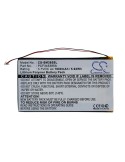 Battery for Samsung Napster Mp3 Player, Yp106g, Pmpsgy910 3.7V, 1600mAh - 5.92Wh