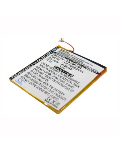 Battery for Samsung Yp-cp3, Yp-cp3ab/xsh (4g), Yp-cp3ab/xsh (8g) 3.7V, 810mAh - 3.00Wh
