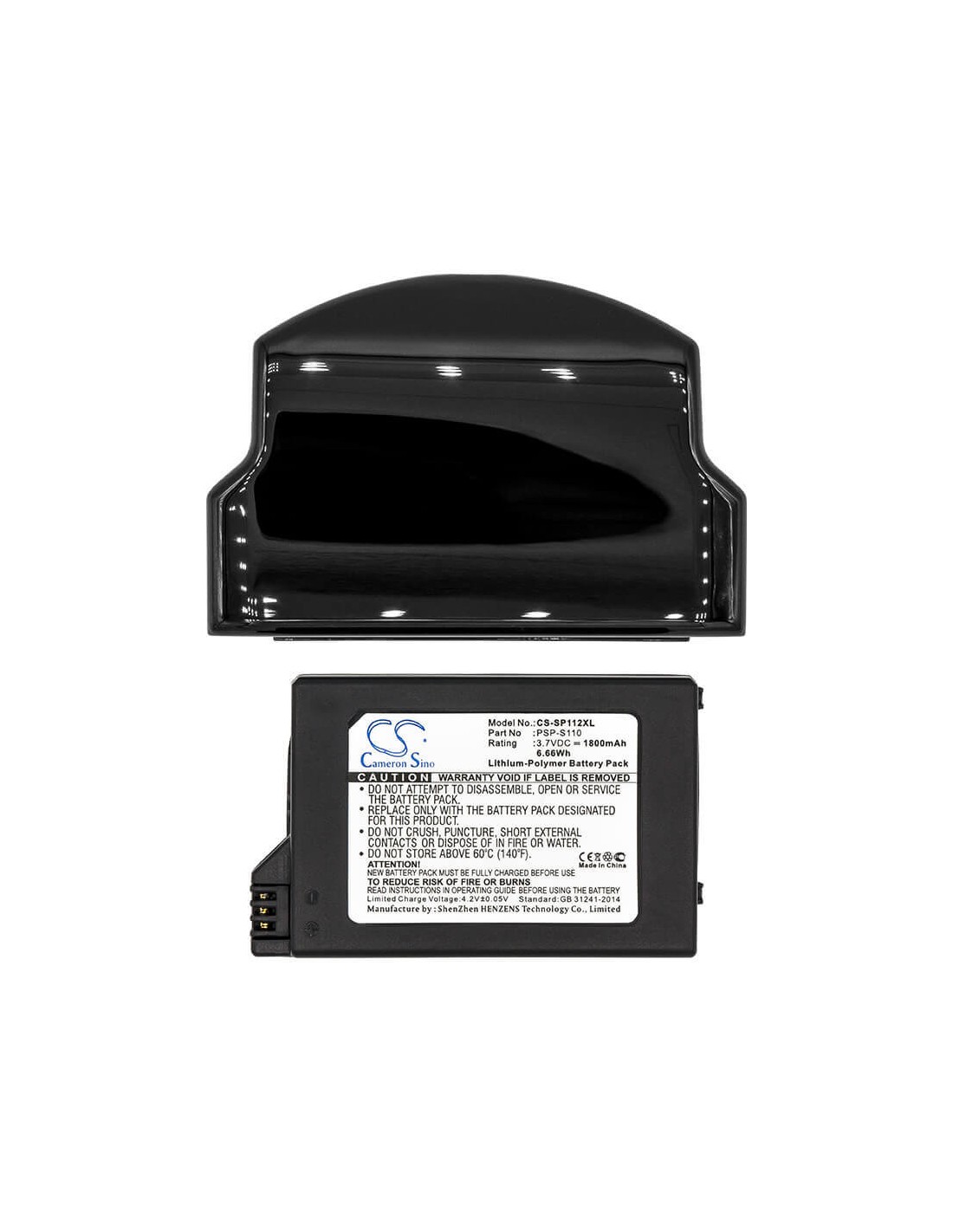 Battery for Sony Psp 2th, Silm, Lite 3.7V, 1800mAh - 6.66Wh