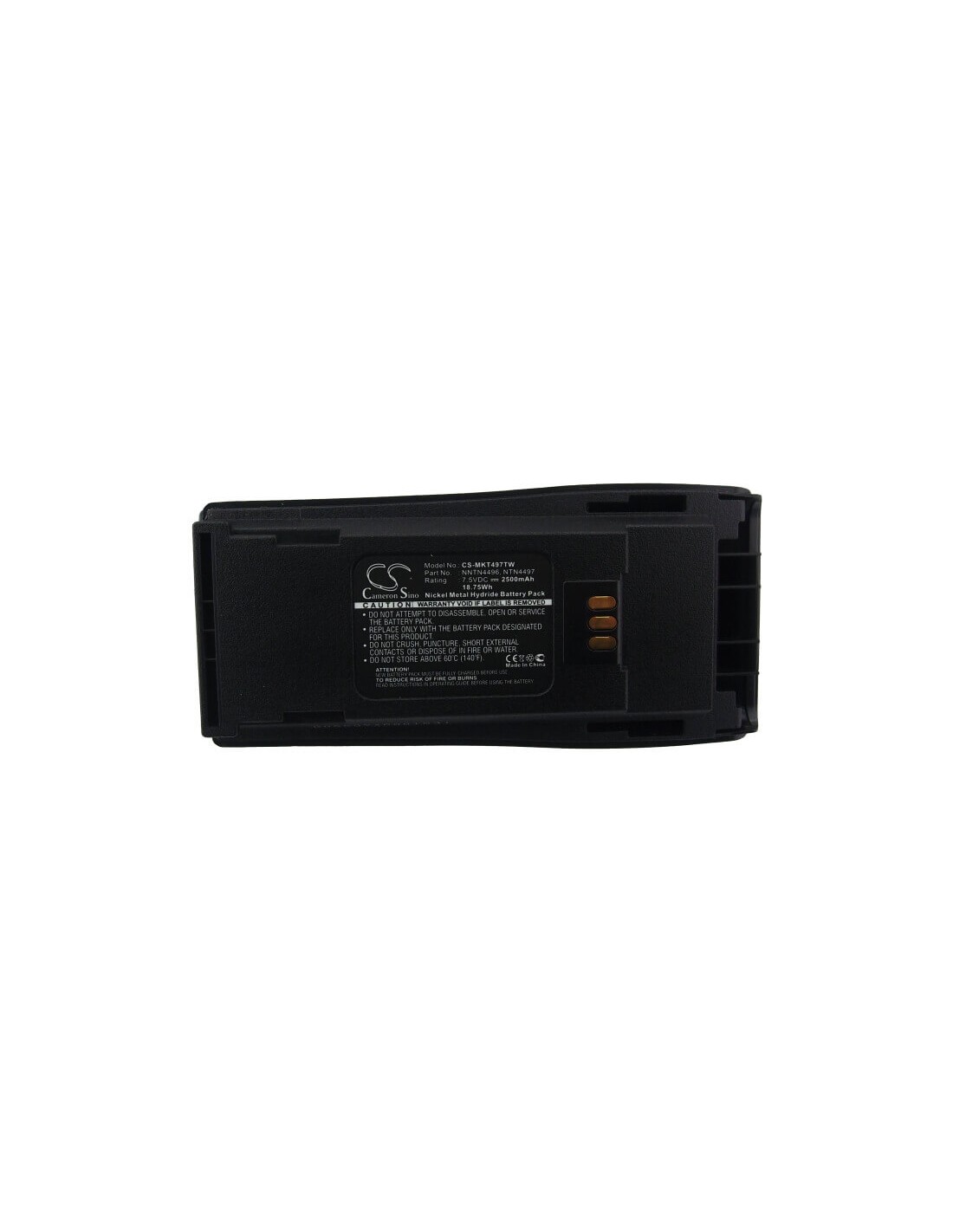 Ni-MH Battery for Motorola Cp150, Cp200, Cp250 7.5V, 2500mAh - 18.75Wh