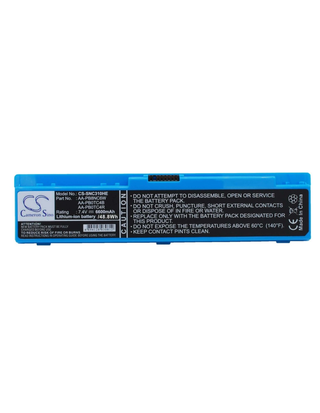 Battery for Samsung Np-n310, Np-n310-ka03, Np-n310-ka04 7.4V, 6600mAh - 48.84Wh