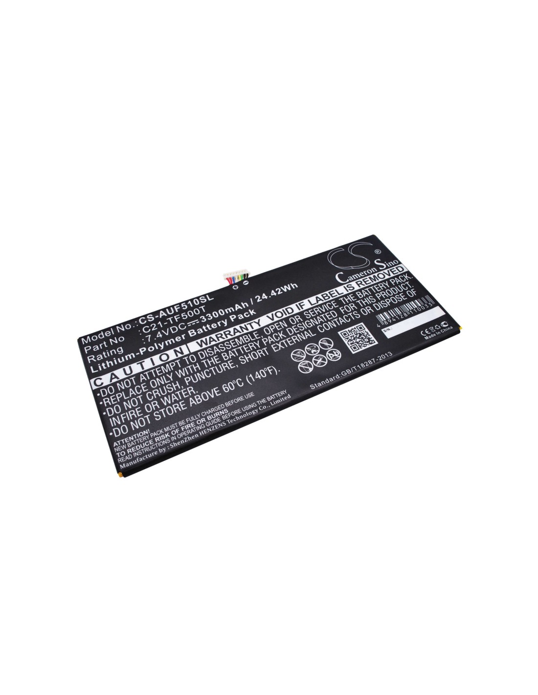 Battery for Asus Transformer Pad Tf500t 7.4V, 3300mAh - 24.42Wh