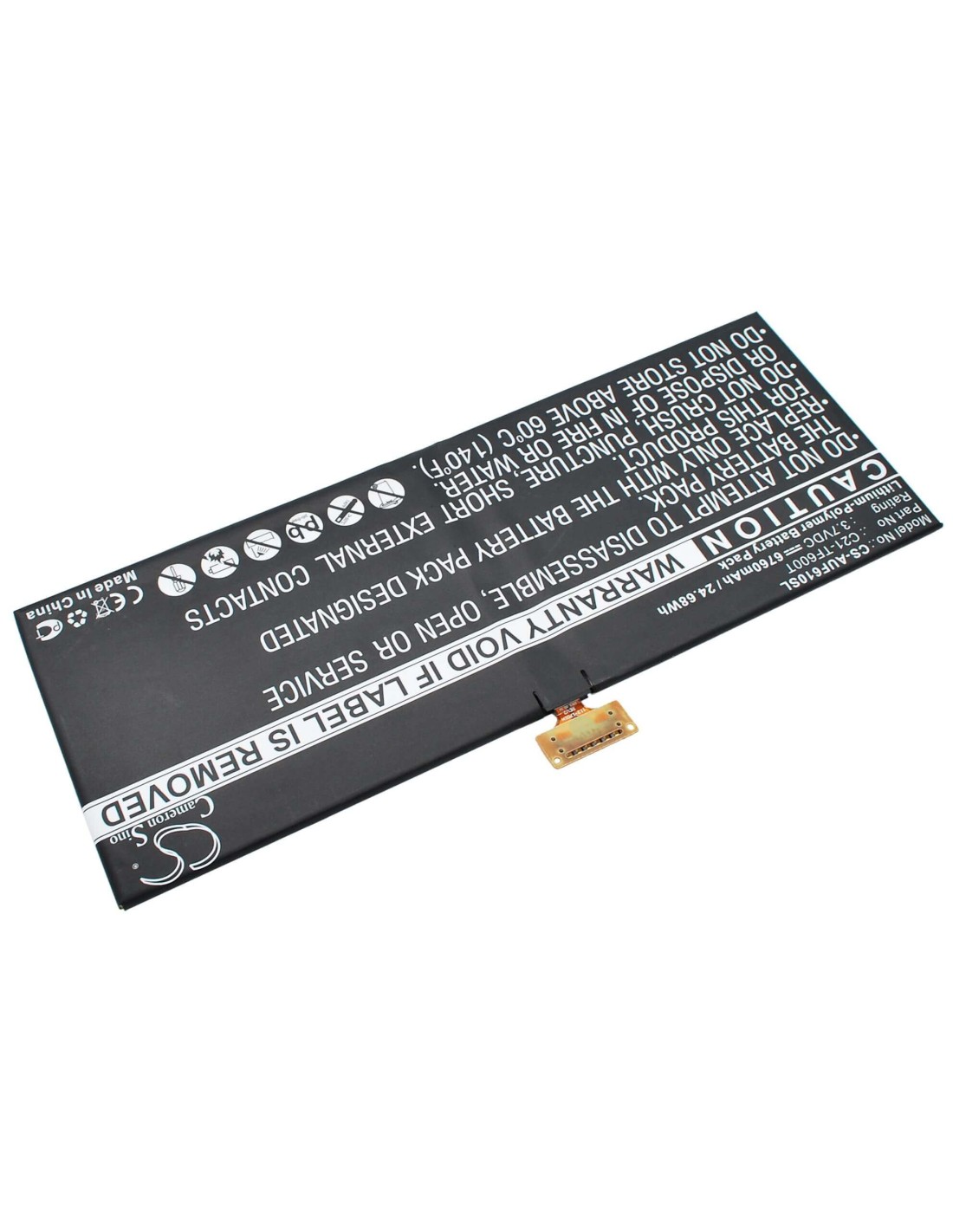 Battery for Asus Vivotab Tf600tl 3.7V, 6760mAh - 25.01Wh