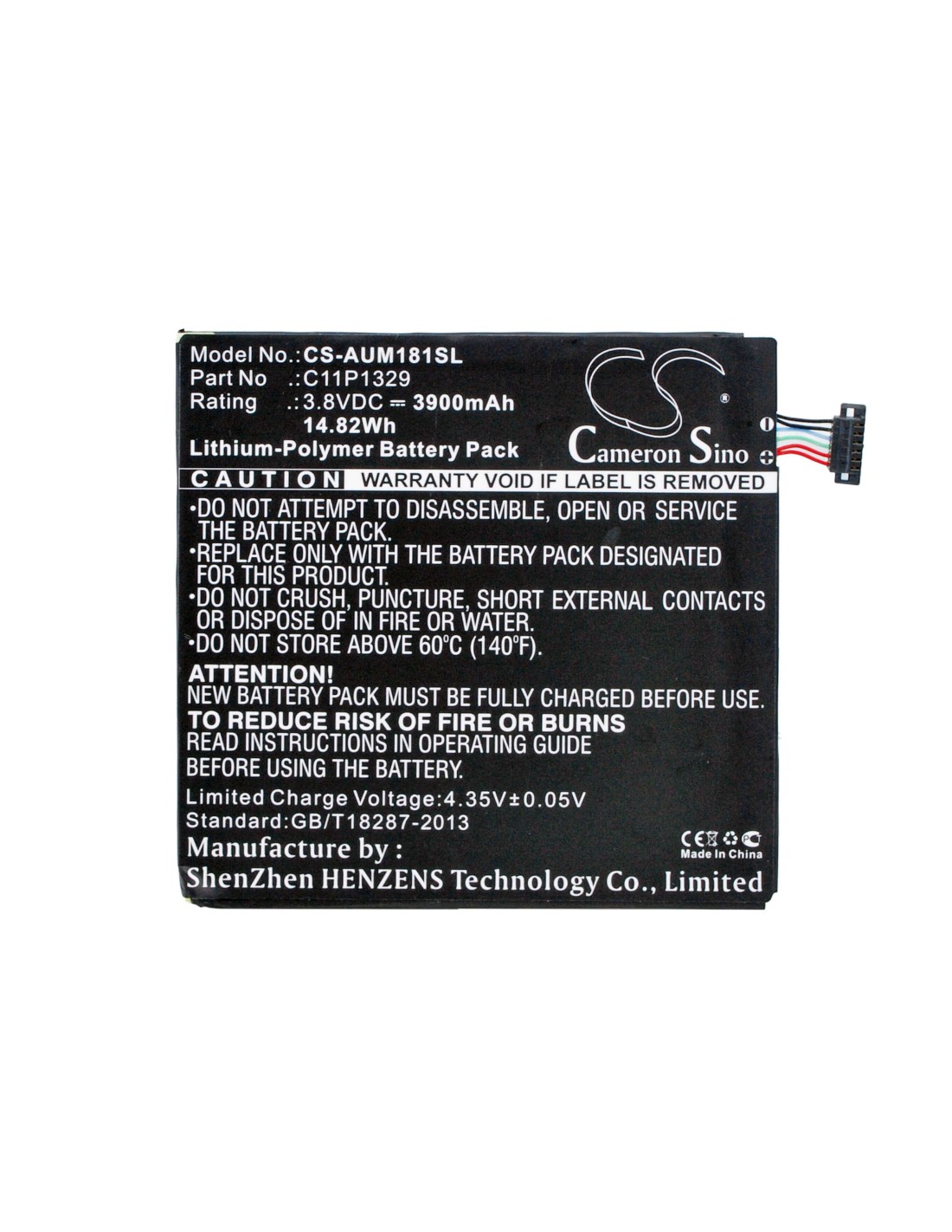 Battery for Asus Memo Pad 8, Me181c, Me581cl 3.8V, 3900mAh - 14.82Wh