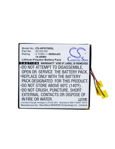 Battery for Hp Slate 7 Extreme 3.7V, 4000mAh - 14.80Wh