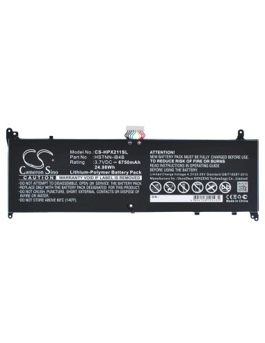 Battery for Hp Envy X2 11, Tpn-104, 11-g012nr 3.7V, 6750mAh - 24.98Wh