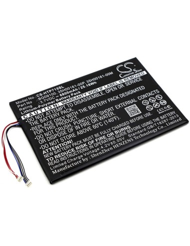 Battery for Htc Jetstream, Puccini, P715a 3.7V, 7300mAh - 27.01Wh