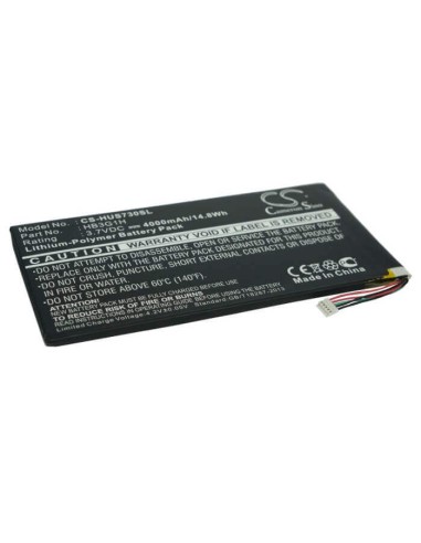 Battery for Huawei Mediapad, Mediapad 7 Lite, S7-301u 3.7V, 4000mAh - 14.80Wh