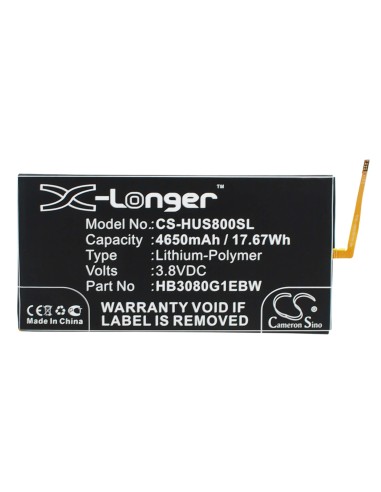 Battery for Huawei Mediapad M1 8.0, S8-301l, S8-701w 3.8V, 4650mAh - 17.67Wh