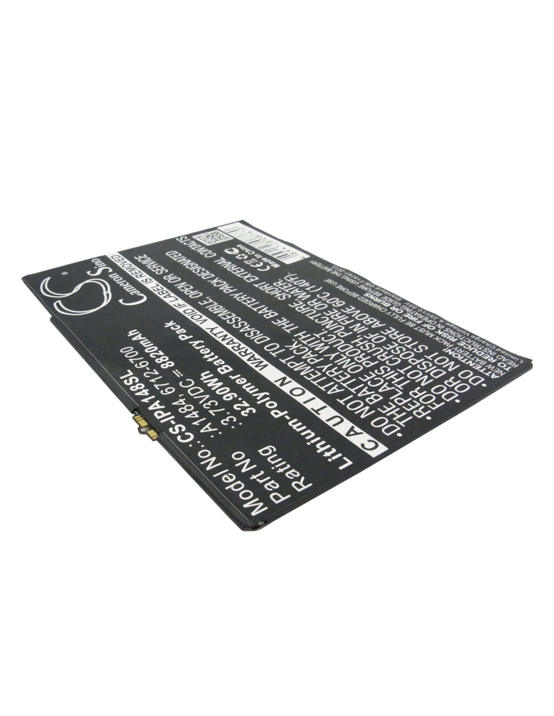 Battery for Apple Air A1474, A1475, Ipad 5 3.73V, 8820mAh - 32.90Wh