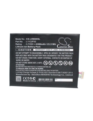 Battery for Lenovo Ideapad S6000, Ideapad S6000f, Ideapad S6000l 3.7V, 6300mAh - 23.31Wh