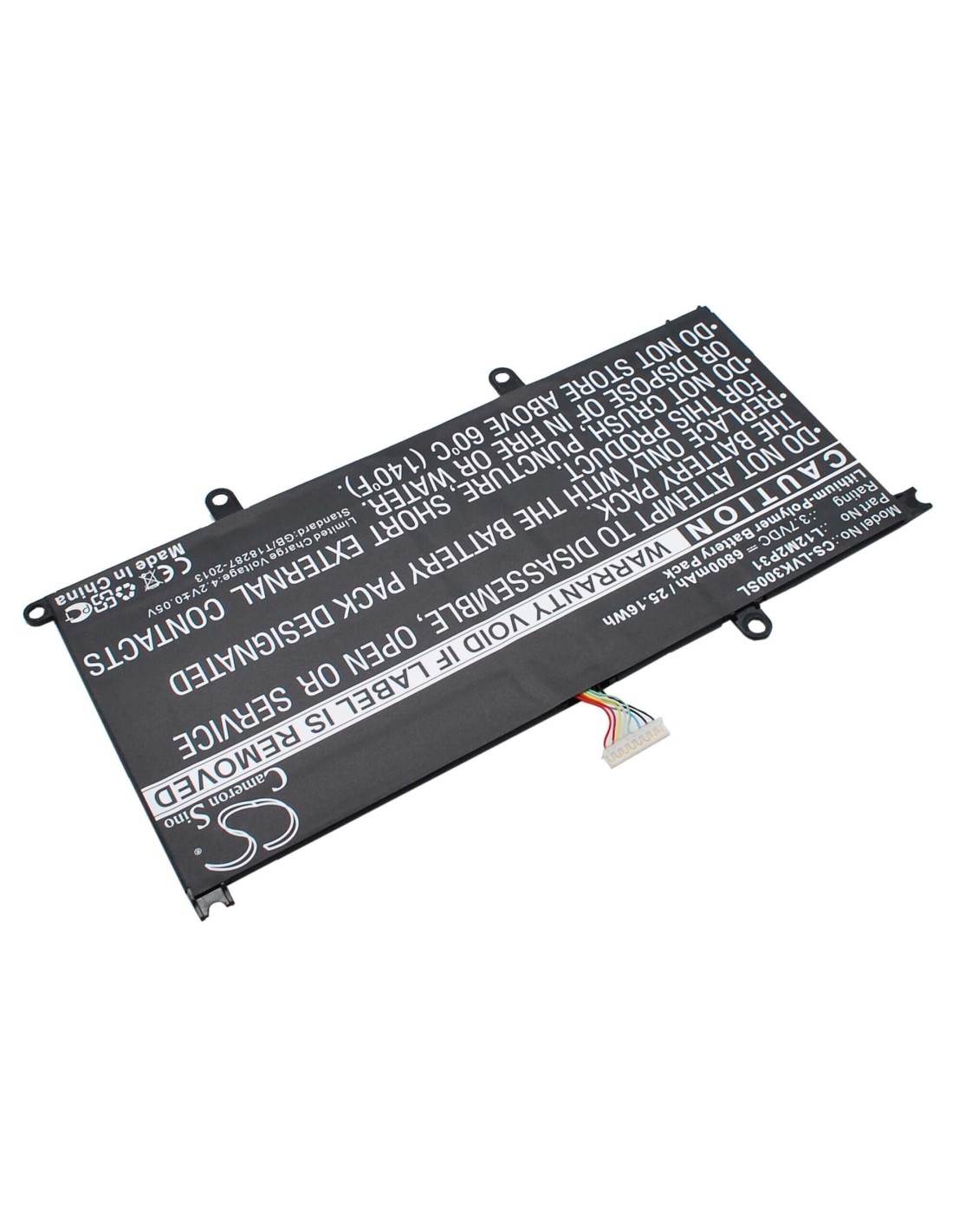 Battery for Lenovo Ideapad K3, Ideatab K3 Lynx, K3011w 11.6 3.7V, 6800mAh - 25.16Wh
