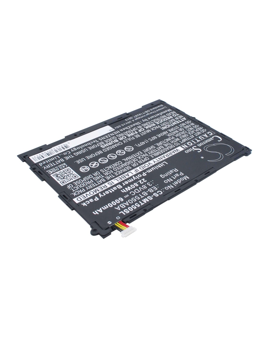 Battery for Samsung Galaxy Tab A 9.7, Sm-t550, Sm-p550 3.8V, 6000mAh - 22.80Wh